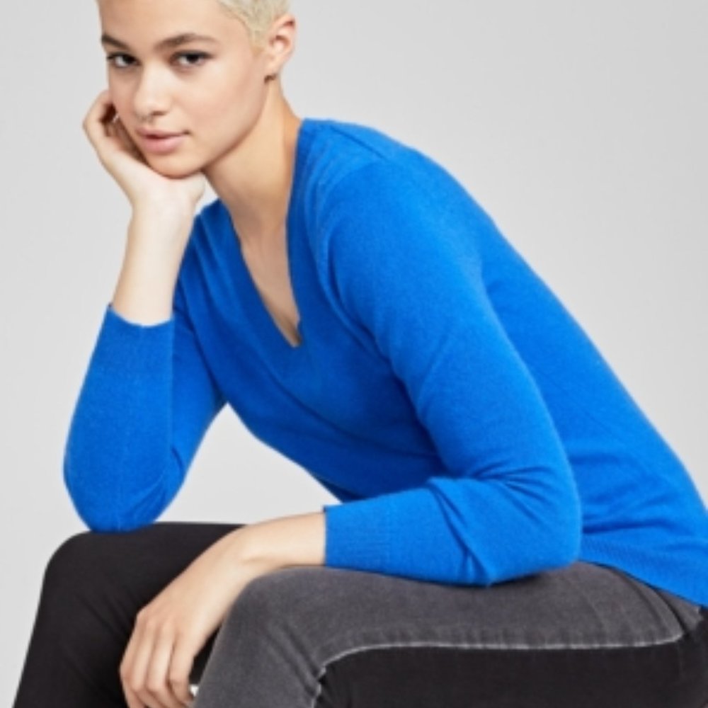 Charter Club V-Neck Cashmere Sweater